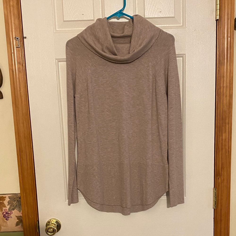 Cyrus Taupe Cowl Neck Sweater - Picture 1 of 6